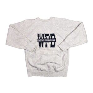 Vtg 90s Wyoming Police Department Sweater Size L Embroidered Spellout Streetwear